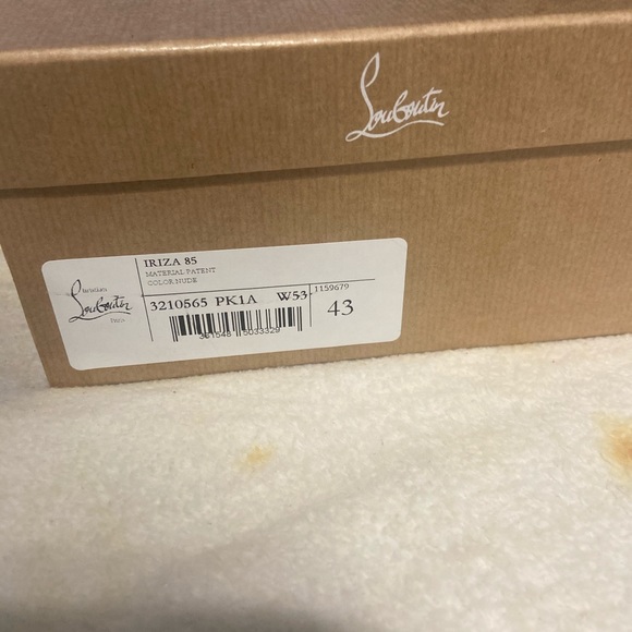 Christian Louboutin Iriza 85 Patent leather Nude pump size 43 - Picture 10 of 13